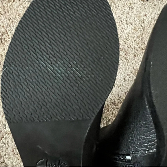 Clarks Womens Mila Myth Black Leather Ankle Boots, Size 7.5 - Picture 9 of 12